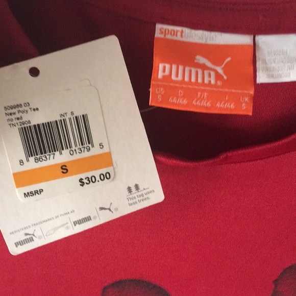 Mens puma tee shirt with socccer picture on front - Picture 4 of 5